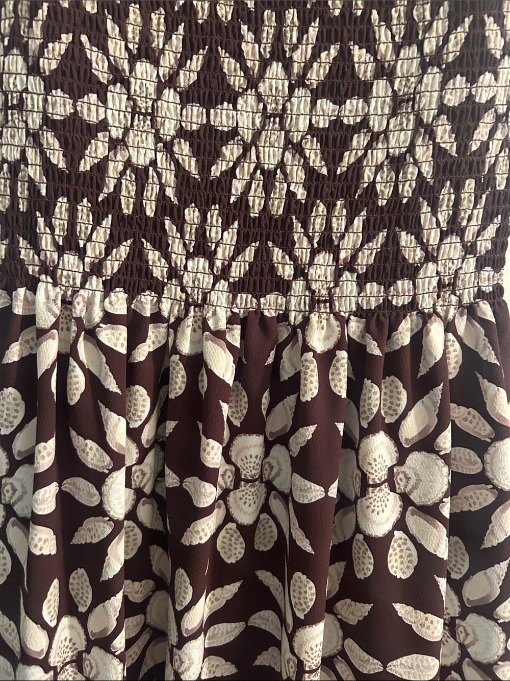 Hill House Sleeveless Floral Maxi Dress in Brown and Cream - Picture 5 of 6
